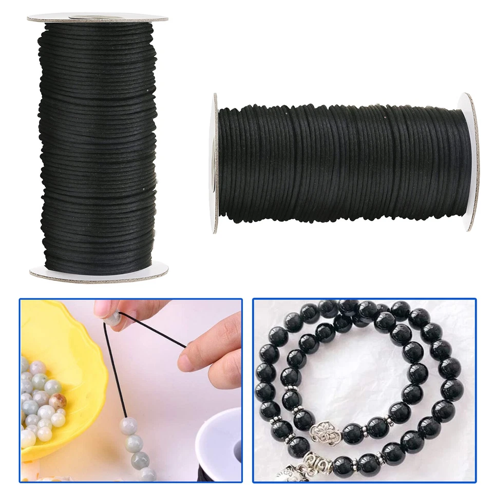 TABLE-CLOTH-UK Round Elastic Cord Stretch Elastic Bead Cord for Crafts 1mm/1.5mm/2mm/2.5mm