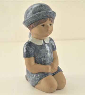 Lisa Larson Summer Girl  Gustavsberg Vintage Stoneware  Sculpture Swedish Exclnt