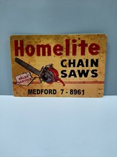 12 INCH HOMLITE CHAINSAW SIGN