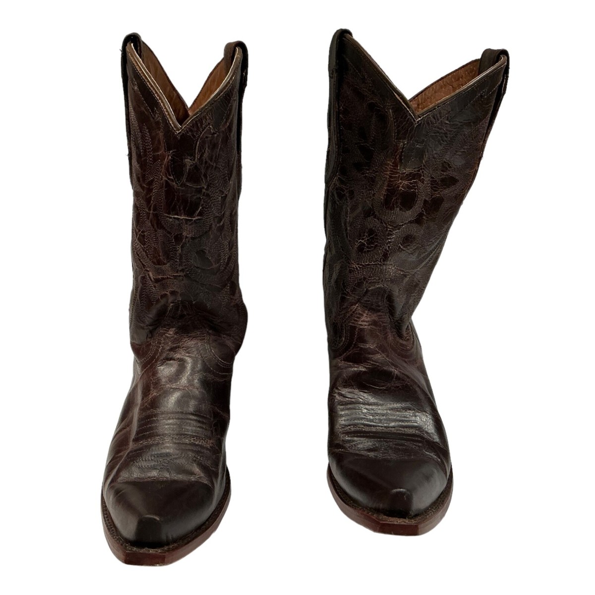 8D Cody James Whitehall Western Brown Boots Snip Toe Mens Sz