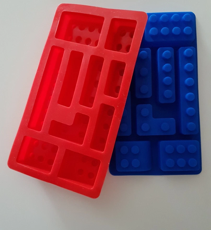 2 x Silikonform Lego Stein Eiswürfelform Schokoladenform Baustein - Bild 4 von 4