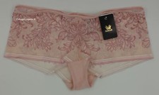 NWT Wacoal 845340 "Net Effect" Mesh with Lace Boyshorts Pink "Lotus Multi" 678 