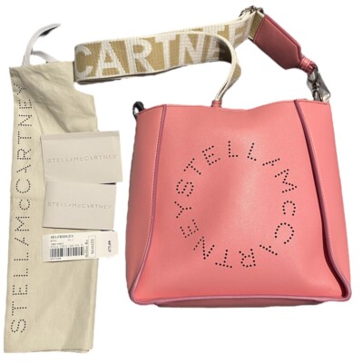 Stella McCartney Schultertasche Damen Bestickt Bellini Rosa Neu UVP: 620£+