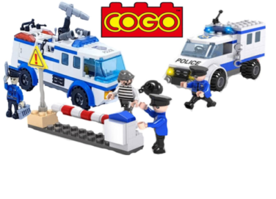 Cogo 4152 CITY Building Set Police City (644 Pieces) Like German