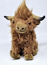 Highland Cow Plush Doll Baby Stuffed Animal Soft Toys Scottish Cow 10" VGC New