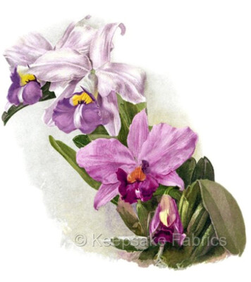 Crazy Quilt Block Shades of Purple Orchids Quilting Sewing Crafting Multi Sizes