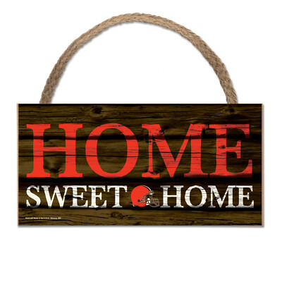 NFL Cleveland Browns Home Sweet Wood Sign Holzschild Holz Wandschmuck Deko