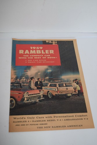 Vintage 1959 Rambler Large Brochure - NOS