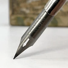 x2 Joseph Gillott’s 1066 Registry Dip Pen Nib Antique HAND GRIND Fine Vintage