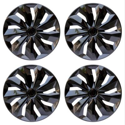 #ad Fit R13 Tire amp; Rim 4PC 13quot; Wheel Covers Black Hubcaps Full Rim Snap On Hub Caps $35.99
