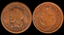 1863 Anti Slavery Patriotic Civil War Token - Fuld 36/340a - R2