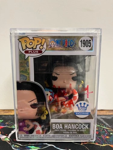 JSA Signed Lydia Mackay Funko Pop! Plus - One Piece Boa Hancock Plus Excl #1905
