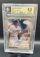 2018 Topps Gold Label - Gold Framed Autographs Alex Verdugo #FA-AV Blue /50