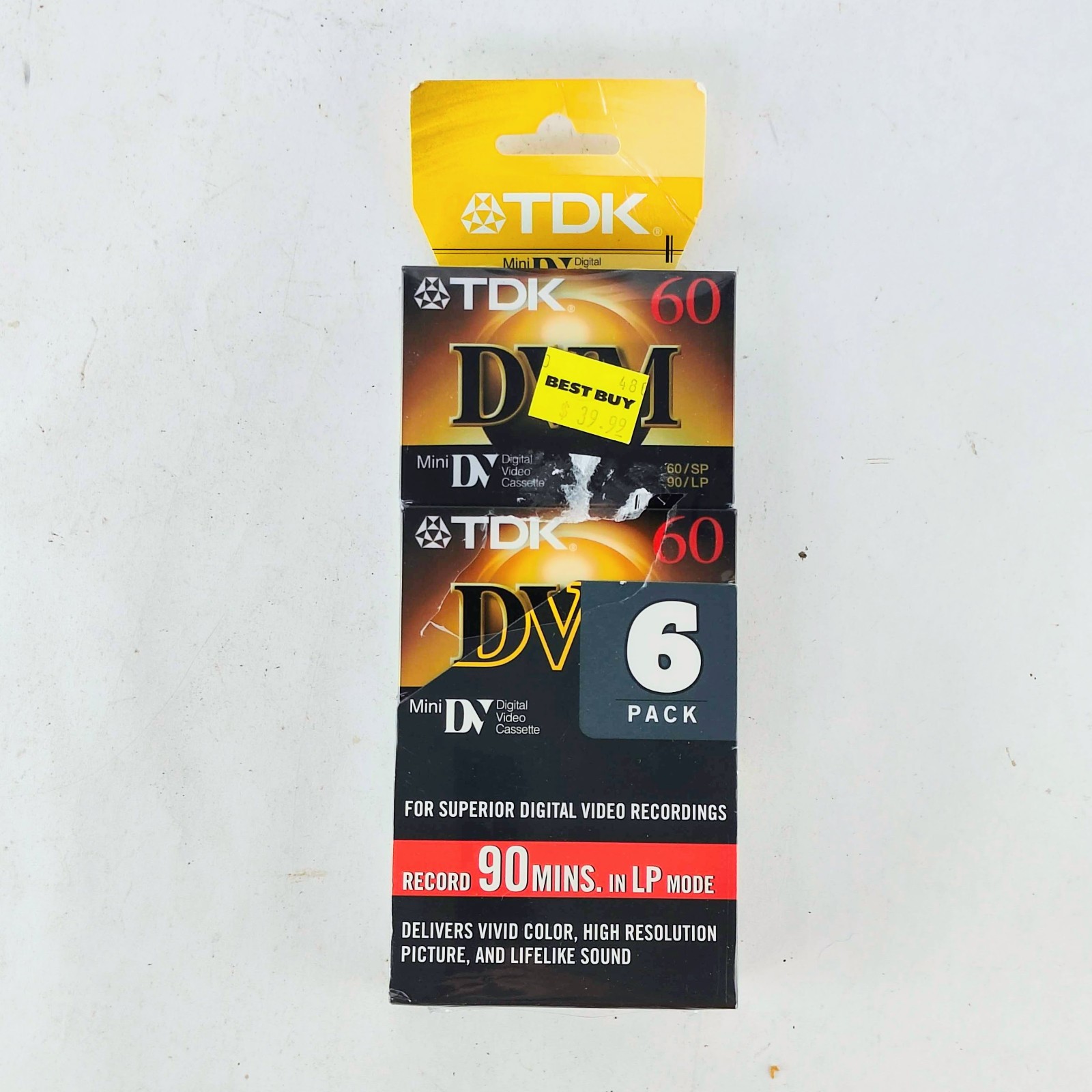 TDK DVC 60 Mini DV Digital Video Cassette Pack Of 6 Sealed DVM60ME DVM