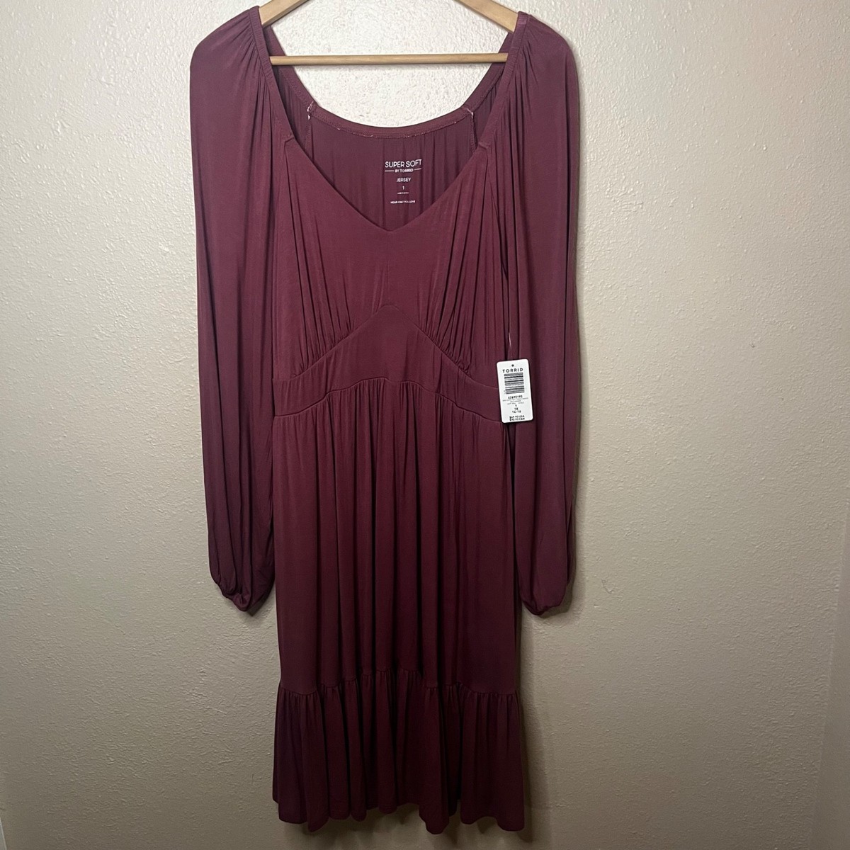 Torrid Super Soft Skater Dress Long Sleeve Size 1 NWT