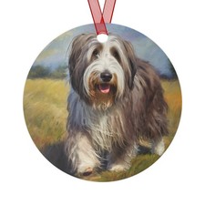 Bearded Collie Metal Ornaments: Celebrating Loyalty