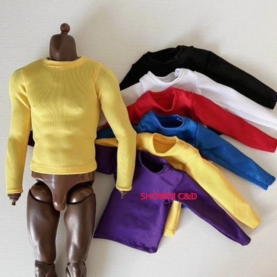 1/16 Scale Male Long-sleeved T-shirt Top Sweater Clothes For 12'' Action Figure