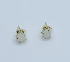 14k Gold Earrings Opal - Aretes De Ópalo En Oro