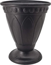 Arcadia Garden Products HU40BK Bristol Urn Planter, 16 by 18-Inch, Black