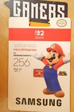Nintendo Switch 2 Micro SD Express Card 256GB MARIO Edition Samsung New Sealed