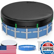33Ft Round Winter Pool Cover for Above Ground Pools - Heavy-Duty & Dustproof