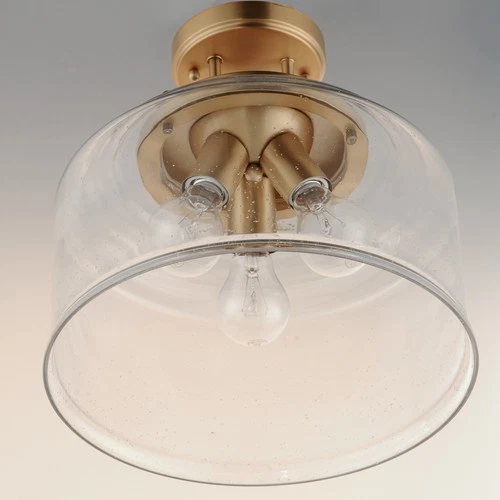 Maxim 12271CD Acadia 3 Light 13"W Semi-Flush Drum Ceiling Fixture - Nickel - Picture 10 of 12