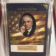 2025 POTUS A Word From The President Warren G Harding Handwritten Word Rare Ink