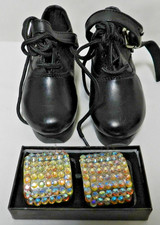 EEASE Irish Dance Leather shoes Handmade w/Buckles Toddler Girls Boy NEW Size 9