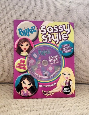 New Bratz Sassy Style CD-ROM Makeover Fashion Game PC Apple MAC Inc Sticker Book