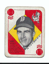 1951 Topps Blue Backs #  5 Johnny Pesky Low Grade Red Sox