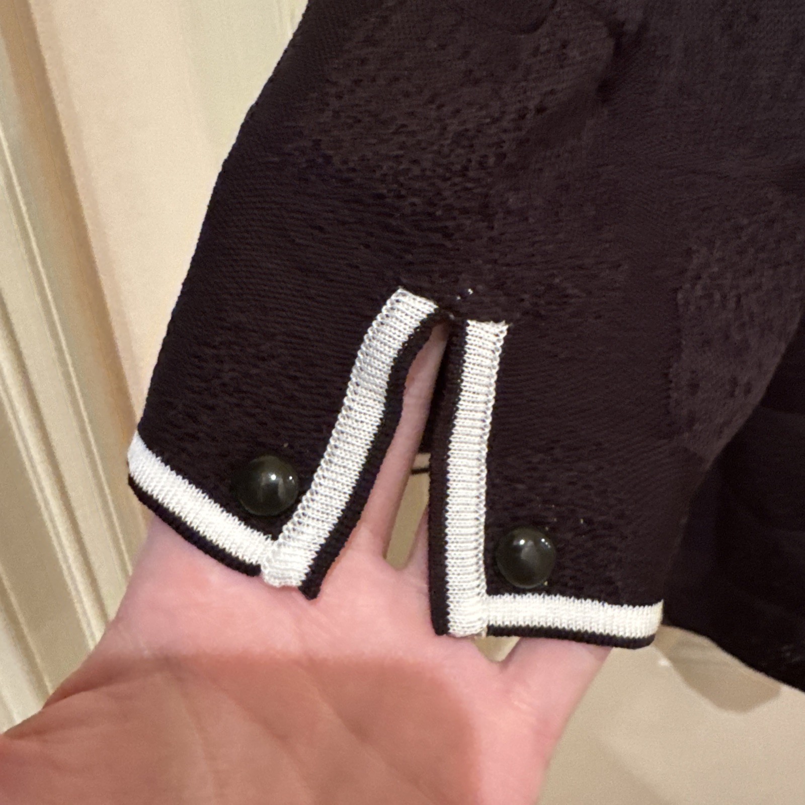 Ming Wang Large Brown Patterned Knit Cardigan Jac… - image 4