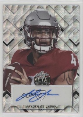 2022 Leaf Metal Draft Portrait Silver Wave 23/30 Jayden De Laura Auto 0a6