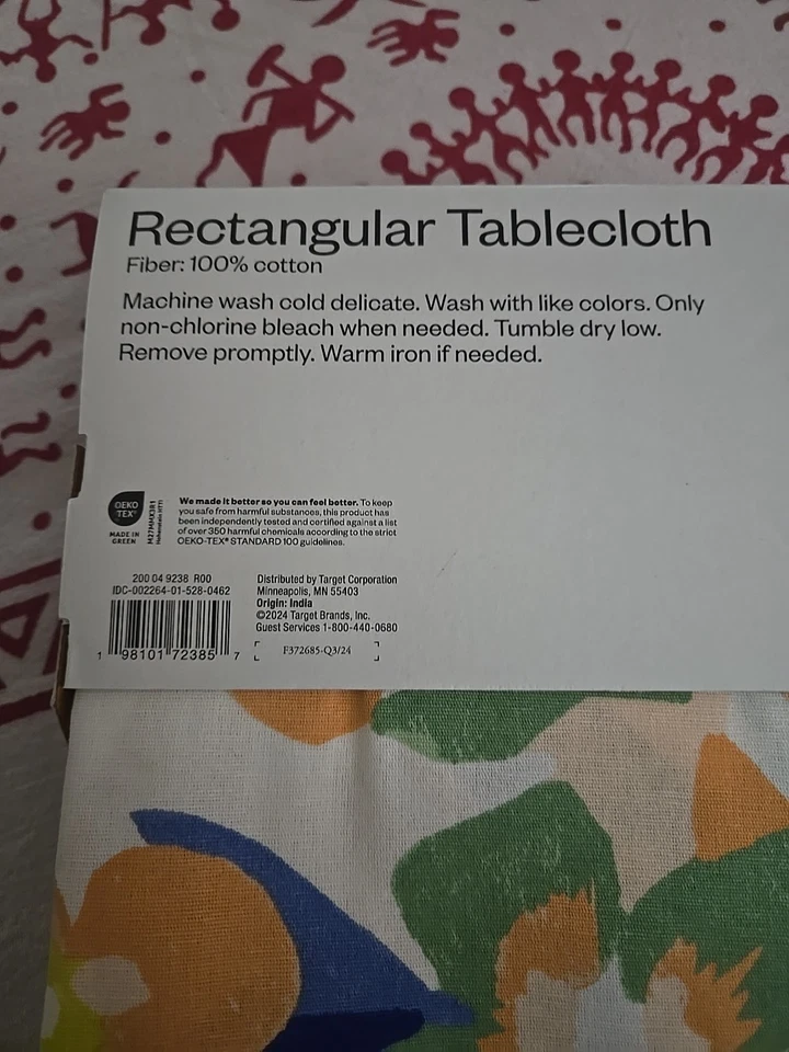 Room Essentials Rectangular Tablecloth 60" x 104" 100% Cotton NWT - Image 3 of 4
