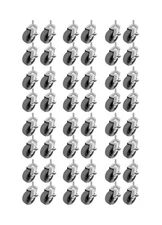 Caster Wheels, 3" Locking Swivel Stem Casters Set with Brake of 48, 3/8"-16 x...