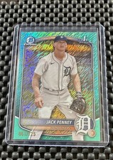 2025 Bowman - Chrome Prospects Jack Penney #BCP-60 Aqua Shimmer Refractor...
