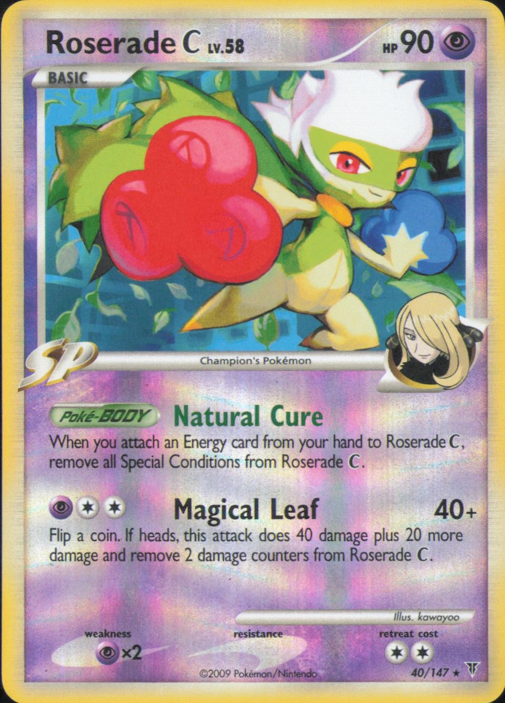 Roserade C 40/147 Rare Supreme Victors Pokemon Reverse Holo HP