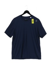 Reebok Men's T-Shirt XL Blue 100 Polyester Round Neck Basic