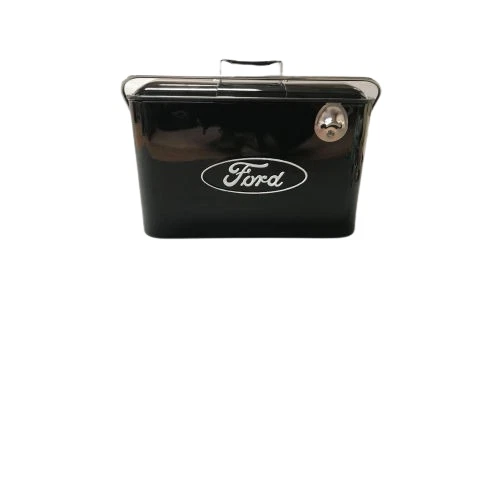 Vintage Beverage Cooler Black with 'Ford' Logo