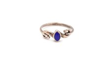Vintage Sterling Silver 925 Lapis Lazuli Ring Size 8
