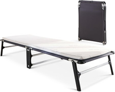 CE70 Compact Folding Bed with Comfort Mattress Single Guest Bed