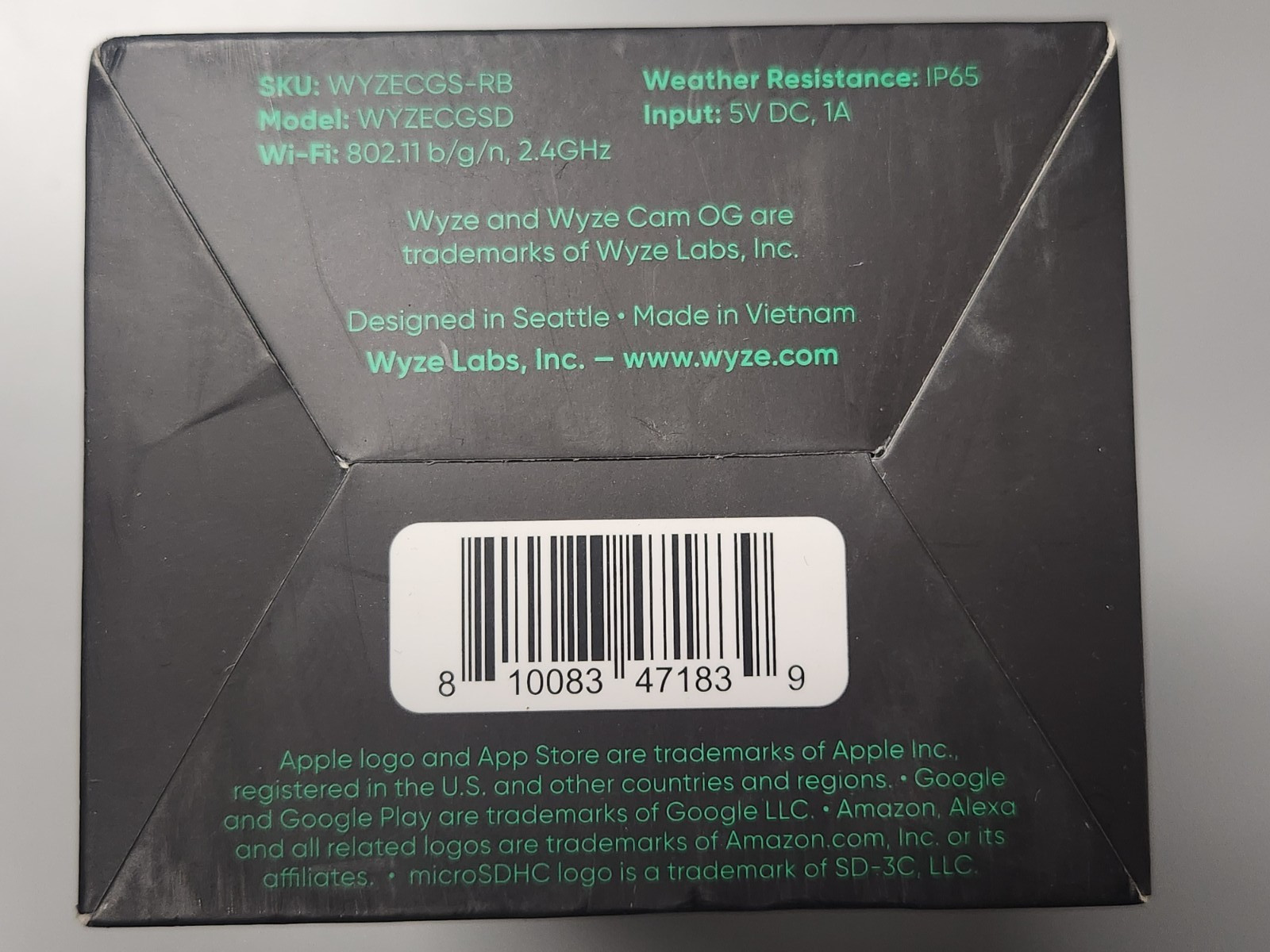 CAMERA Wyze Cam OG Security Wired Indoor Outdoor Color Night Vision NEW FREE S&H