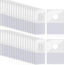 Prudiut 800 Pcs Large Hang Tabs 1×1.5 Inch round Hole Hang Tags Self-Adhesive Ha