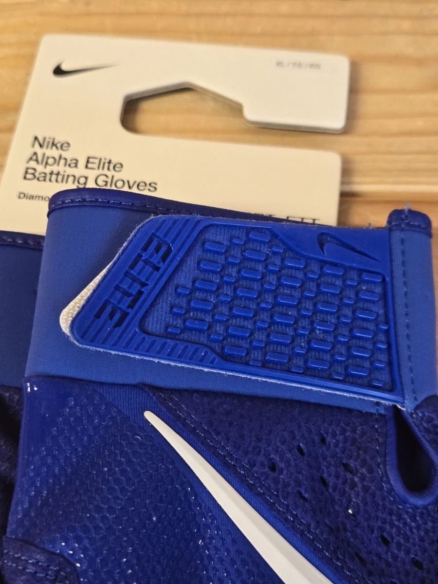 Guantes de béisbol Nike Alpha Elite de bateo para hombre azul real FD7868-434 TALLA XL