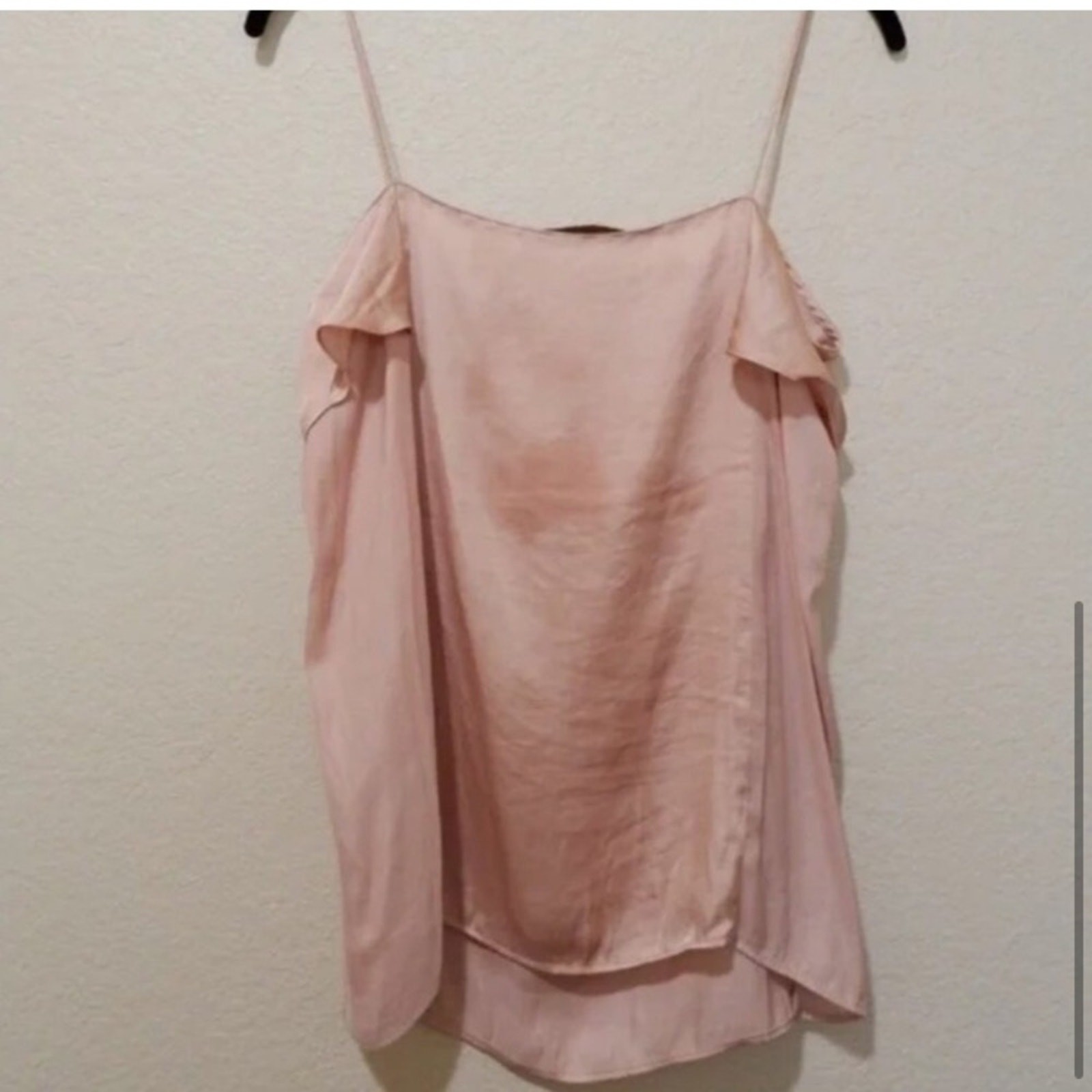 Zara basic blush colored cami with ruffle - image 5
