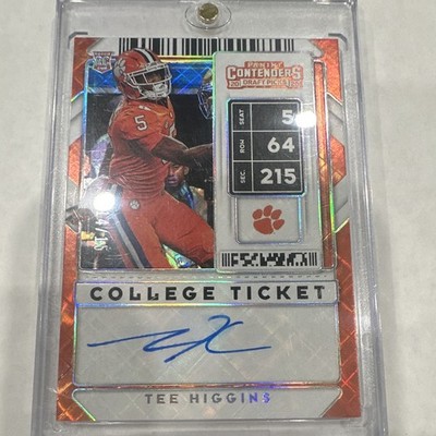 Panini 2020 Contenders Draft Picks Tee Higgins Auto College Ticket 5/15
