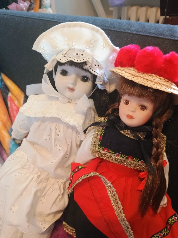 Lot Of 2 Misc Porcalin Dolls