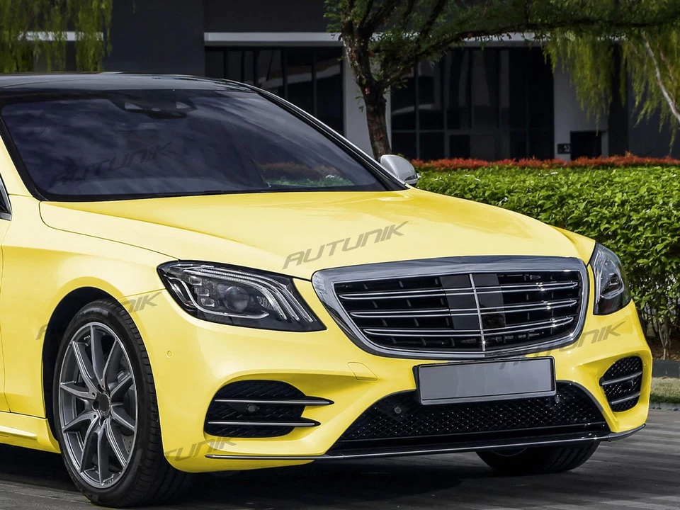 for Mercedes-Benz S-Class W222 2014-2017 Headlight Lens Cover L&R S550/S63 Sedan Foto 2 de 4