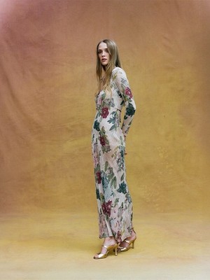 Realisation Par Inka 100% Silk Dress In Etheral Print Size M UK 10
