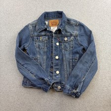 Levi Strauss Co. Jacket Girls Small 8-10 Blue Denim Button Front Pockets