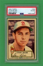1952 Topps #163 Stan Rojek ** GRAY BACK * PSA VG-EX 4 * STL Browns baseball card